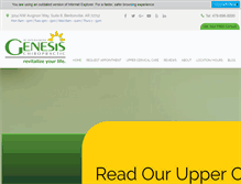 Tablet Screenshot of genesis-chiropractic.com